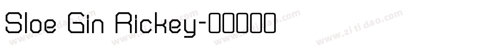 Sloe Gin Rickey字体转换